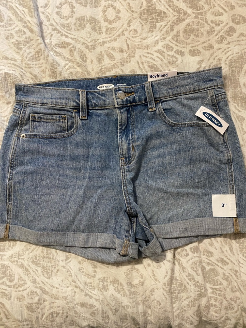 Old Navy Light Blue Boyfriend Denim Cuffed Shorts